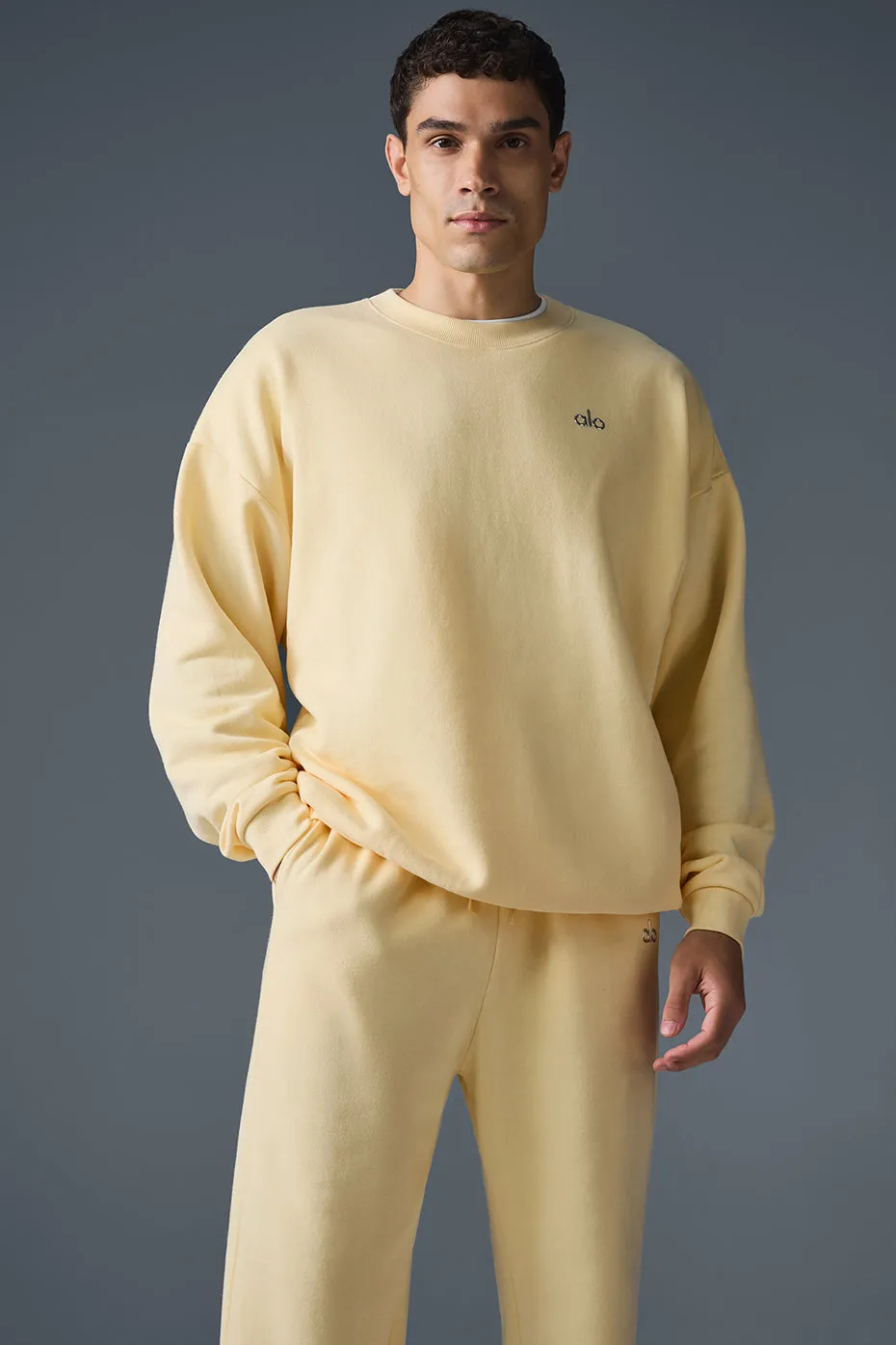 Accolade Crew Neck Pullover - Lemon Ice sold by Alo Yoga
