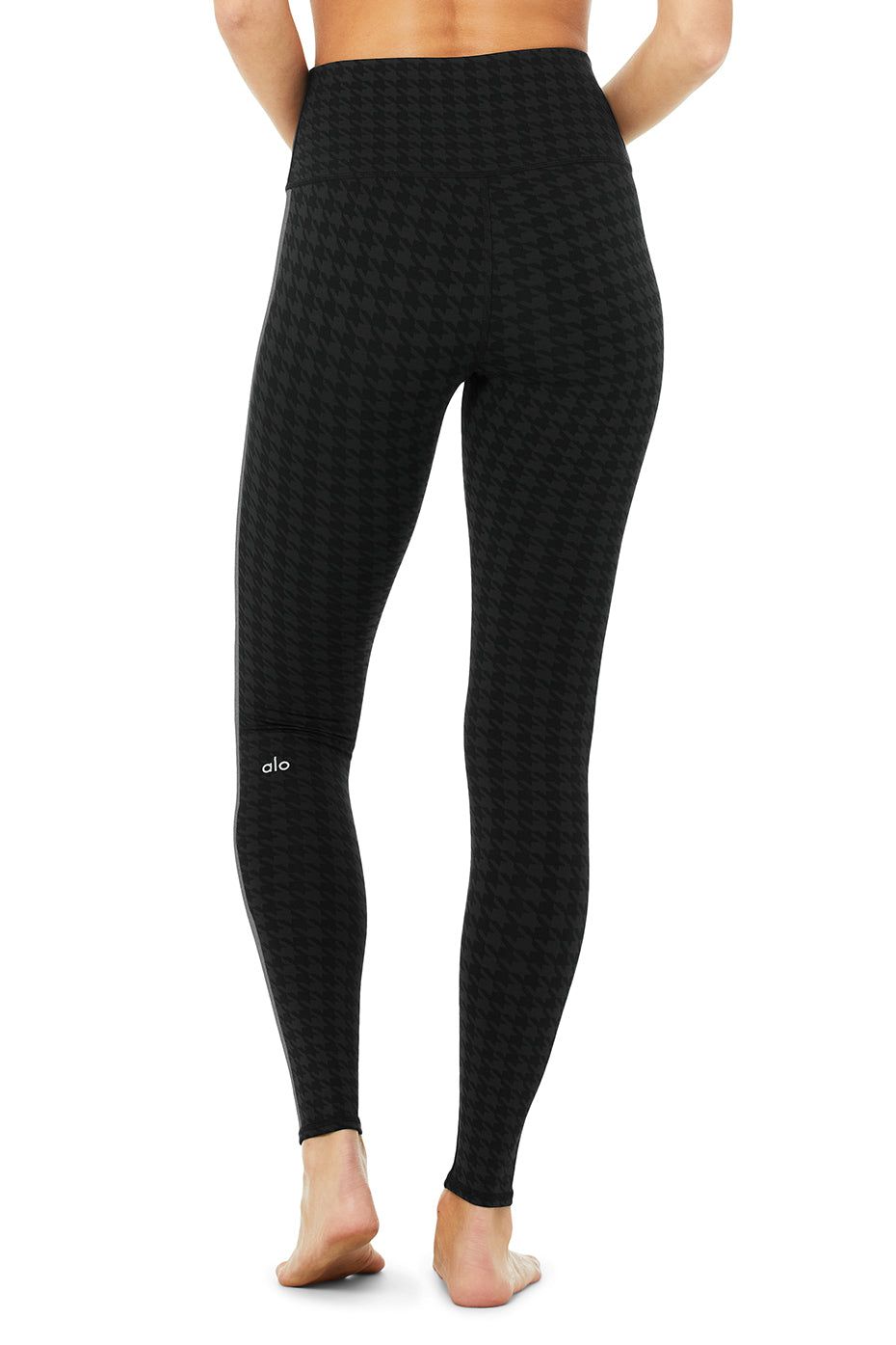 High-Waist Houndstooth Legging - Black sold by Alo Yoga product image thumbnail 2