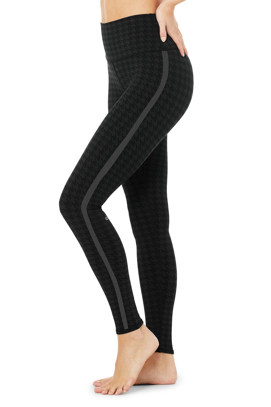 High-Waist Houndstooth Legging - Black sold by Alo Yoga product image thumbnail 3
