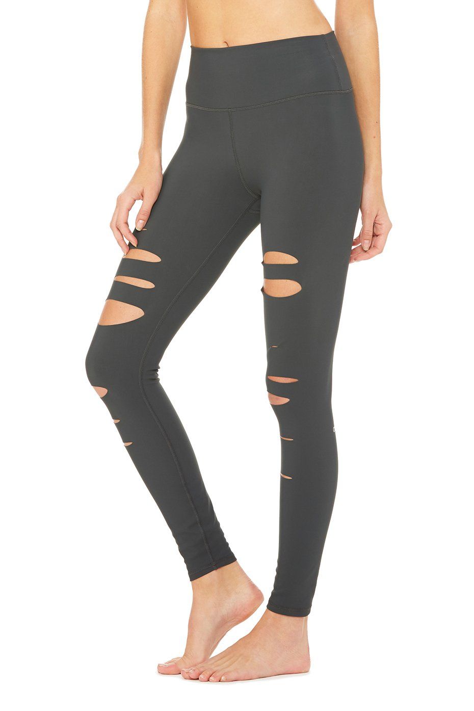 High-Waist Ripped Warrior Legging - Anthracite sold by Alo Yoga product image thumbnail 3