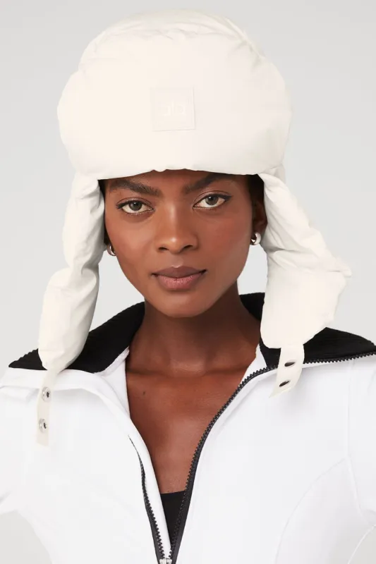 Snow Daze Puffer Polar Hat - Ivory sold by Alo Yoga