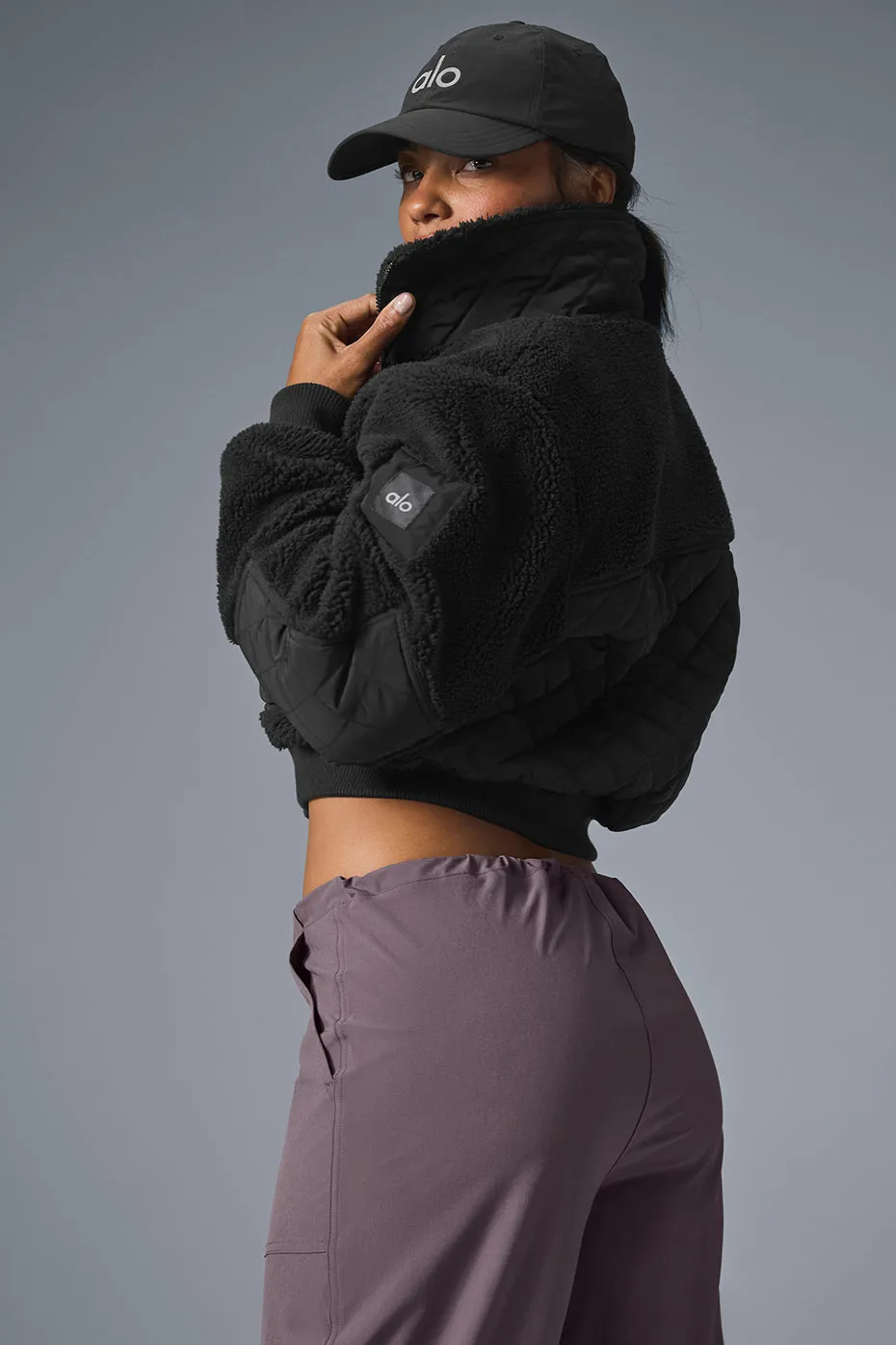 Sherpa Edge Bomber - Black sold by Alo Yoga product image thumbnail 4