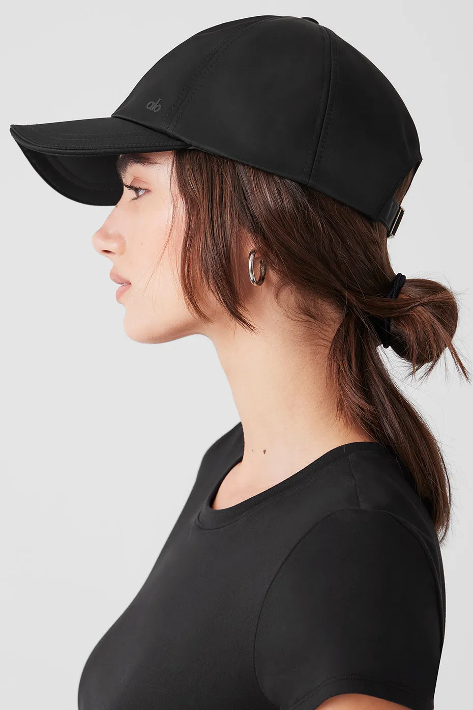 Satin Off-Duty Cap - Black sold by Alo Yoga product image thumbnail 3