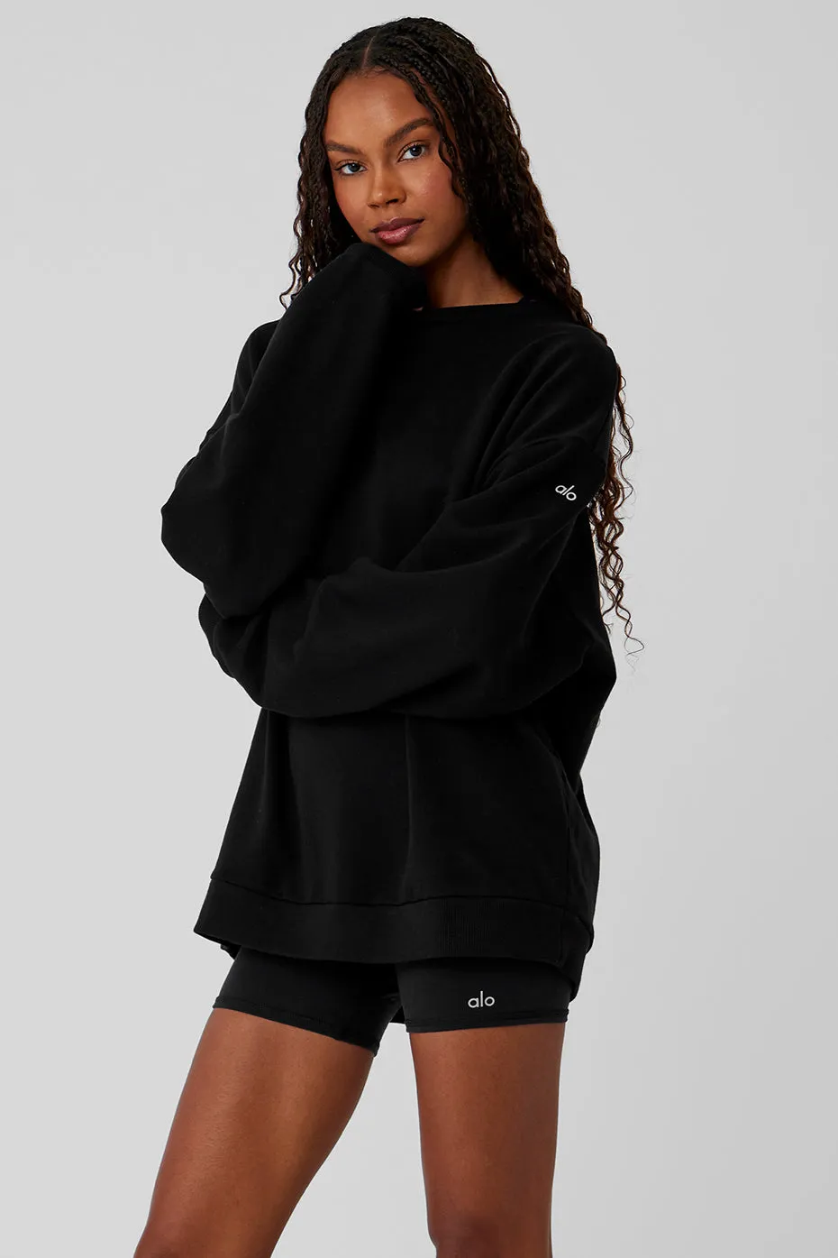 Chill Crew Neck Pullover - Black sold by Alo Yoga product image thumbnail 3