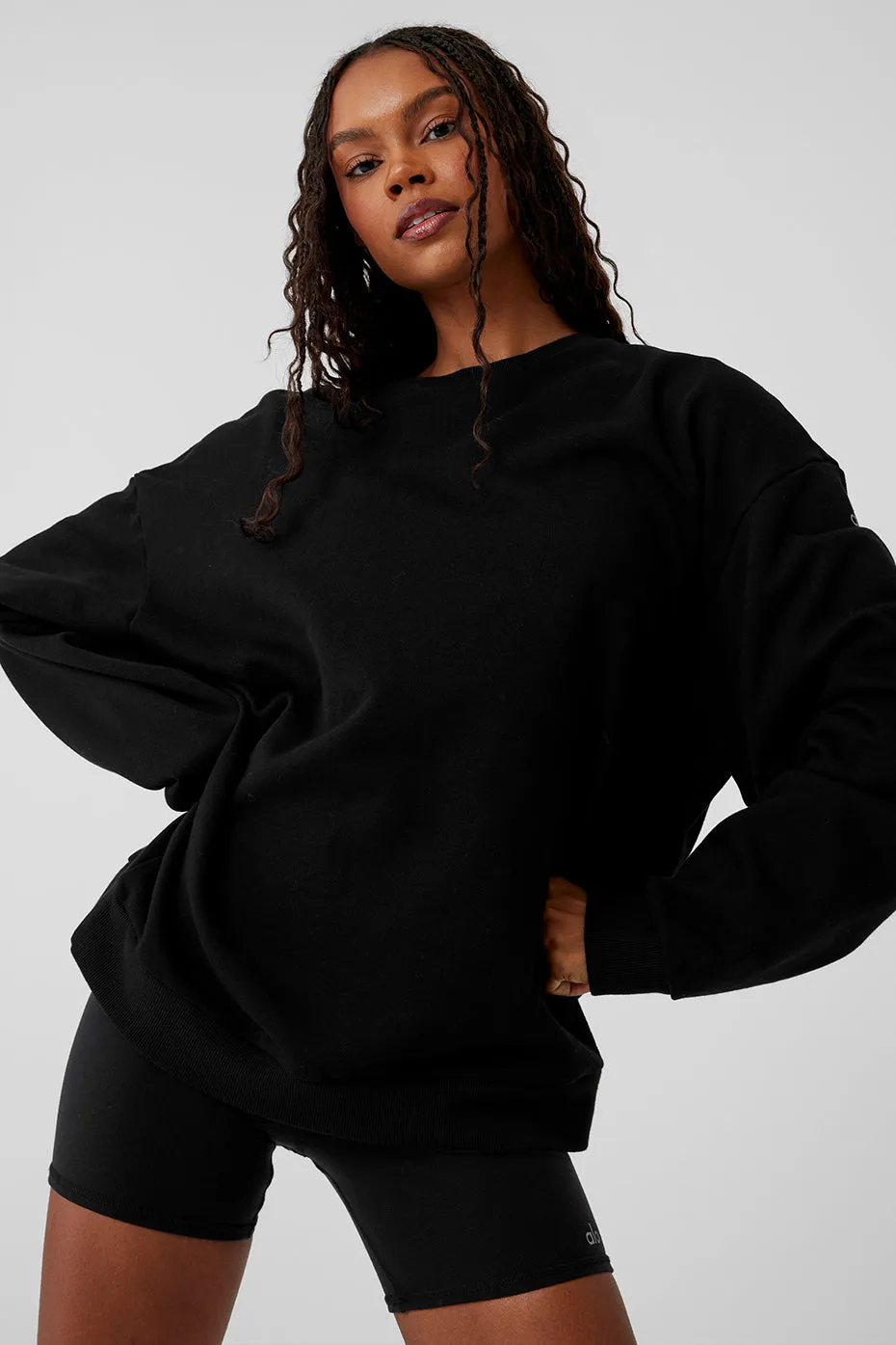Chill Crew Neck Pullover - Black sold by Alo Yoga product image thumbnail 4