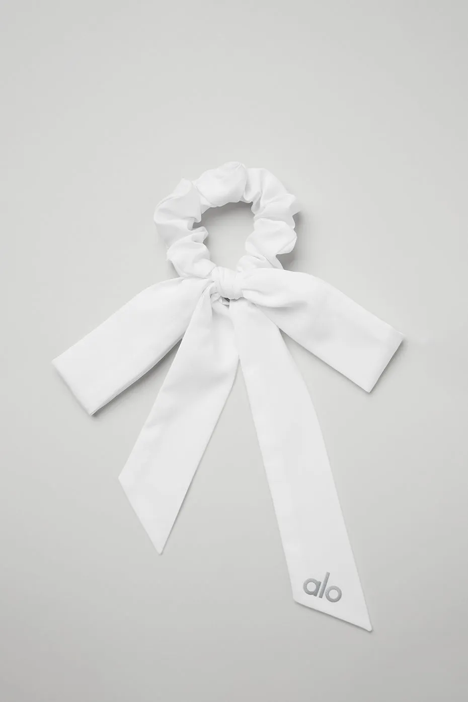 Love Knots Tie Scrunchie - White sold by Alo Yoga