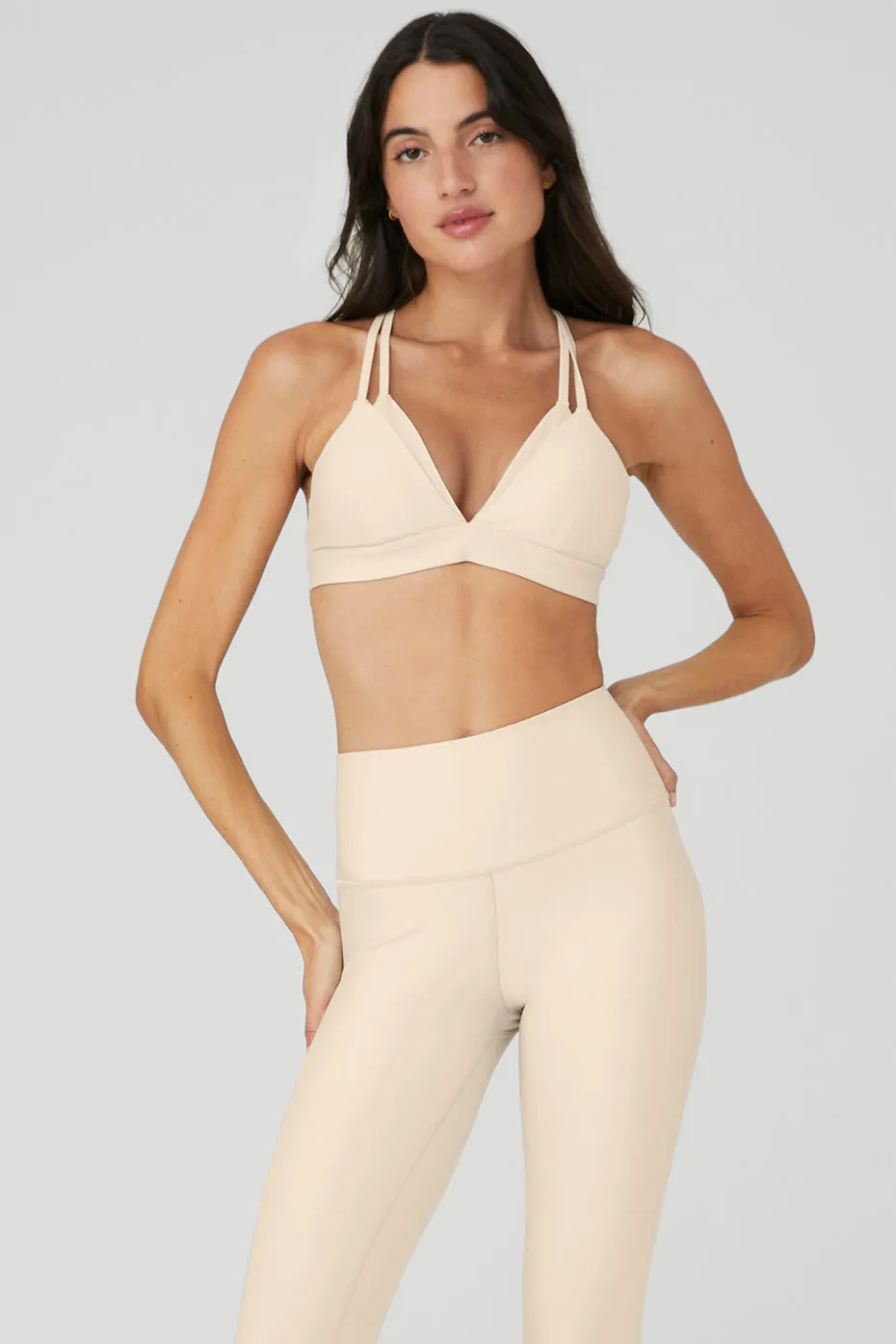 Airlift Layer Up Bra - Macadamia sold by Alo Yoga