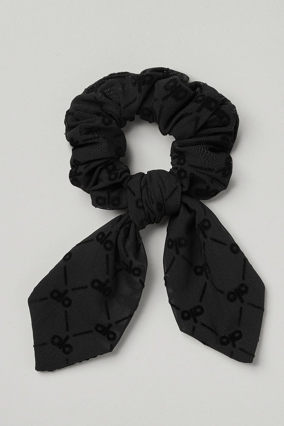 Flocked Rhythm Scrunchie - Black sold by Alo Yoga