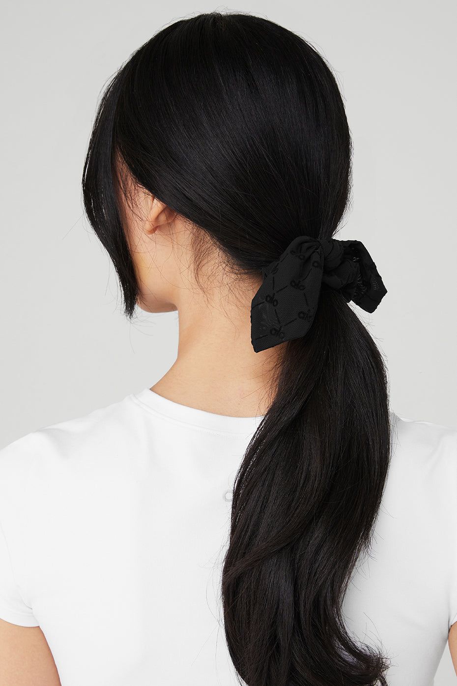 Flocked Rhythm Scrunchie - Black sold by Alo Yoga product image thumbnail 2