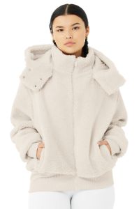 alo Foxy Sherpa Jacket アロー ブルゾン アイボリー M Foxy Sherpa Jacket - Ivory | ALO