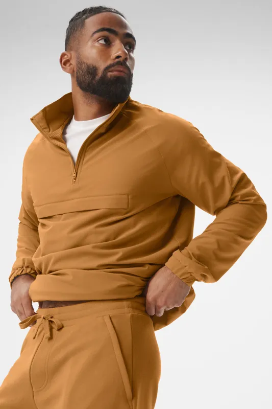 Ripstop 1/4 Zip On-Set Jacket - Toffee made by Alo Yoga