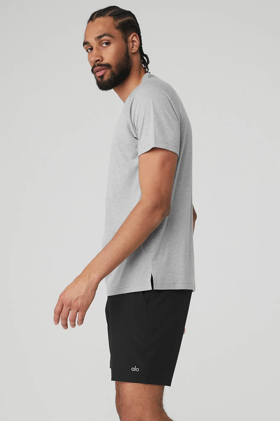 Triumph Raglan Tee - Athletic Heather Grey sold by Alo Yoga product image thumbnail 3
