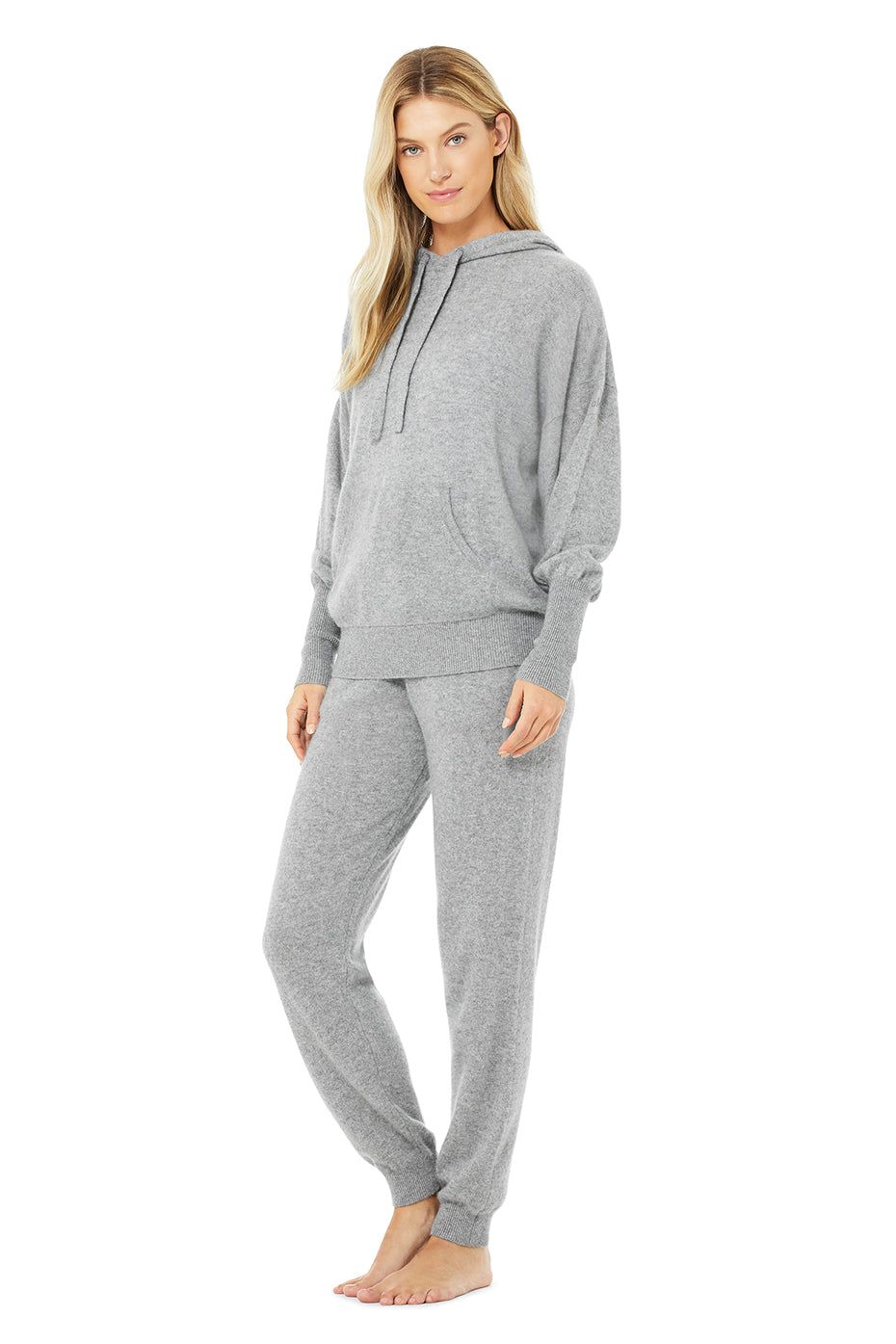 Cashmere Jet Set Hoodie & High-Waist Pant Set - Dove Grey Heather sold by Alo Yoga product image thumbnail 2