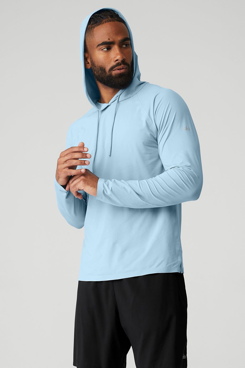 Idol Hooded Runner - Calm Blue sold by Alo Yoga product image thumbnail 3