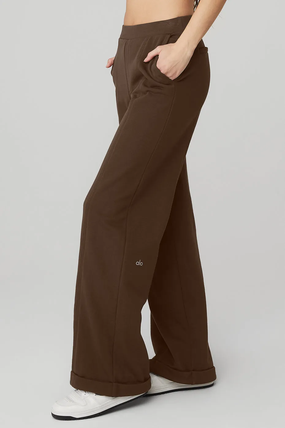 High-Waist Trouser Wide Leg Pant - Espresso sold by Alo Yoga product image thumbnail 2