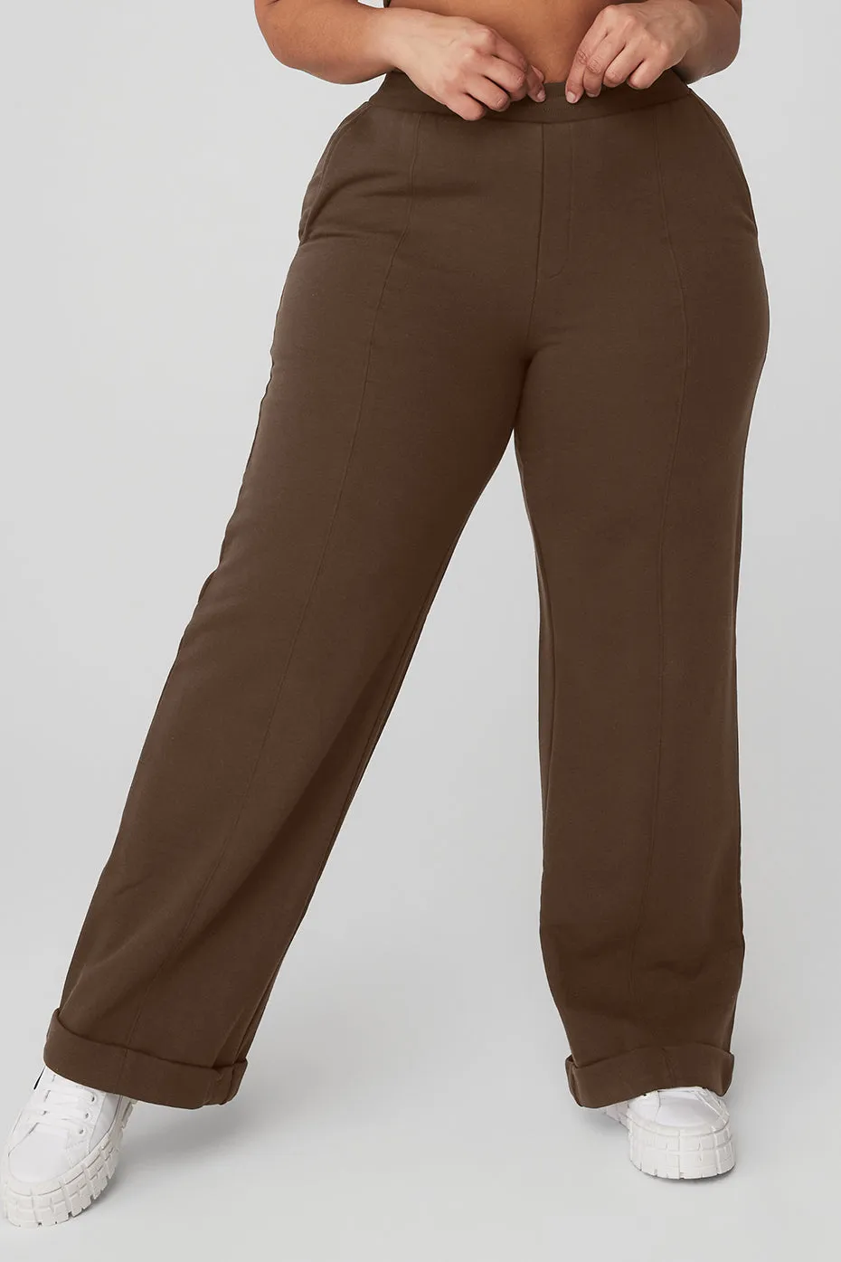 High-Waist Trouser Wide Leg Pant - Espresso sold by Alo Yoga product image thumbnail 5