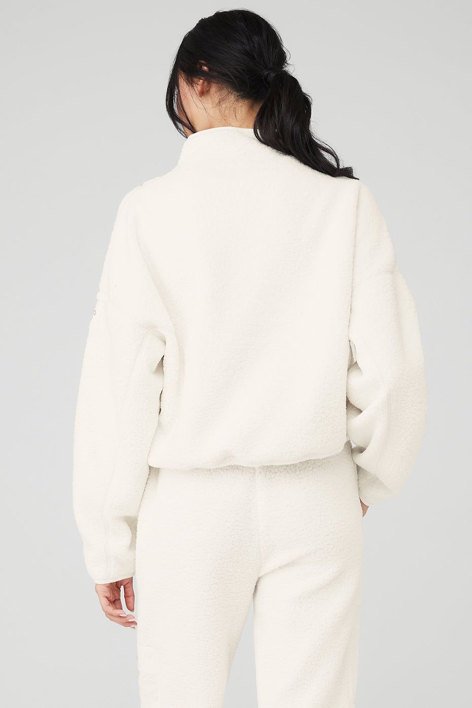 Micro Sherpa Cozy Cabin Half Zip Pullover - Ivory sold by Alo Yoga product image thumbnail 2