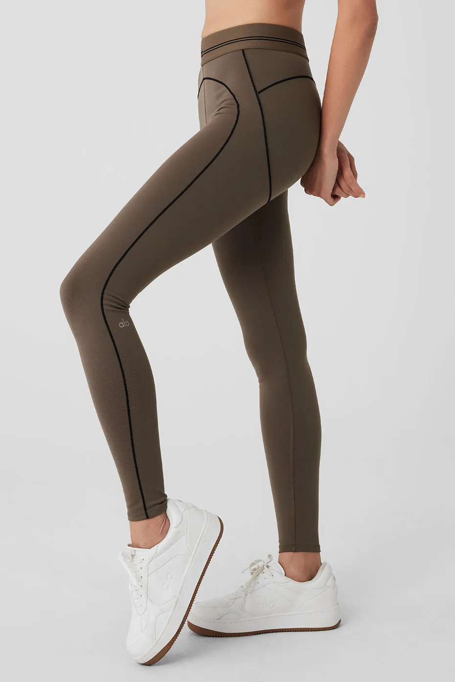 Airbrush High-Waist Heart Throb Legging - Olive Tree/Black sold by Alo Yoga product image thumbnail 3
