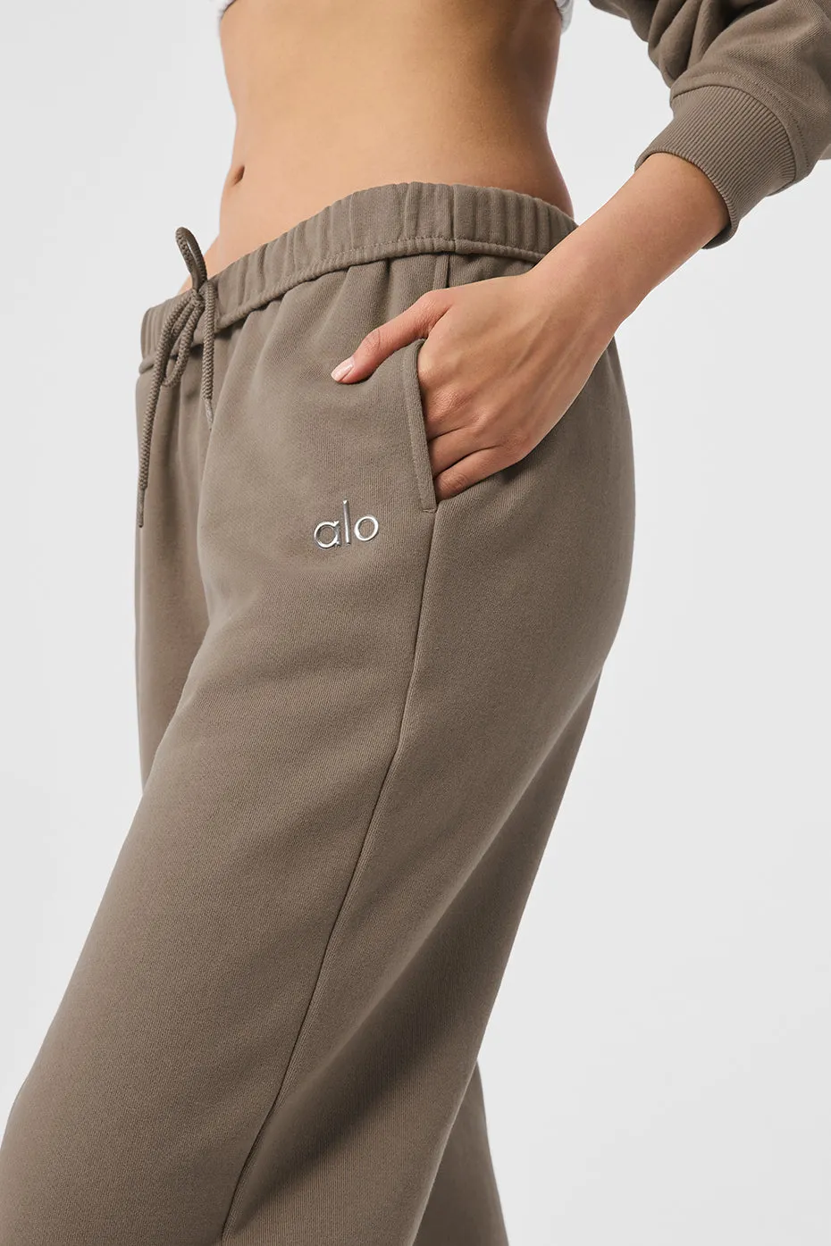 Accolade Straight Leg Sweatpant - Gravel sold by Alo Yoga product image thumbnail 2