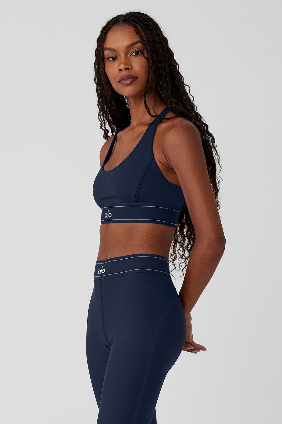 Airlift Suit Up Bra - Navy/Navy sold by Alo Yoga product image thumbnail 3