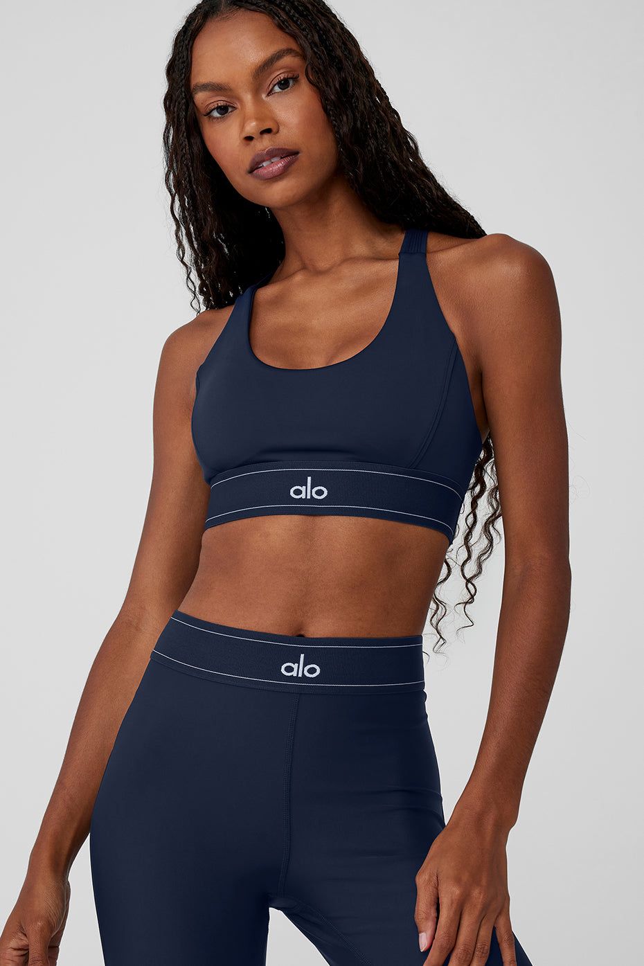 Airlift Suit Up Bra - Navy/Navy sold by Alo Yoga product image thumbnail 4