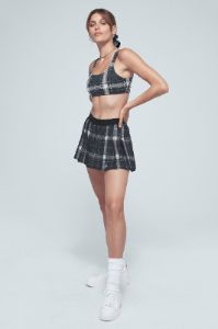 Legacy Plaid Varsity Tennis Skirt - Black/White sold by Alo Yoga