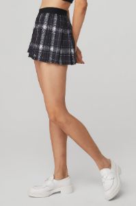 Legacy Plaid Varsity Tennis Skirt - Black/White sold by Alo Yoga