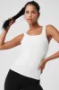 Ribbed Sea Coast Scoop Neck Tank - White sold by Alo Yoga
