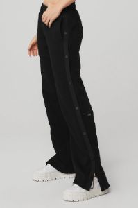 Courtside Tearaway Snap Pant - Black sold by Alo Yoga