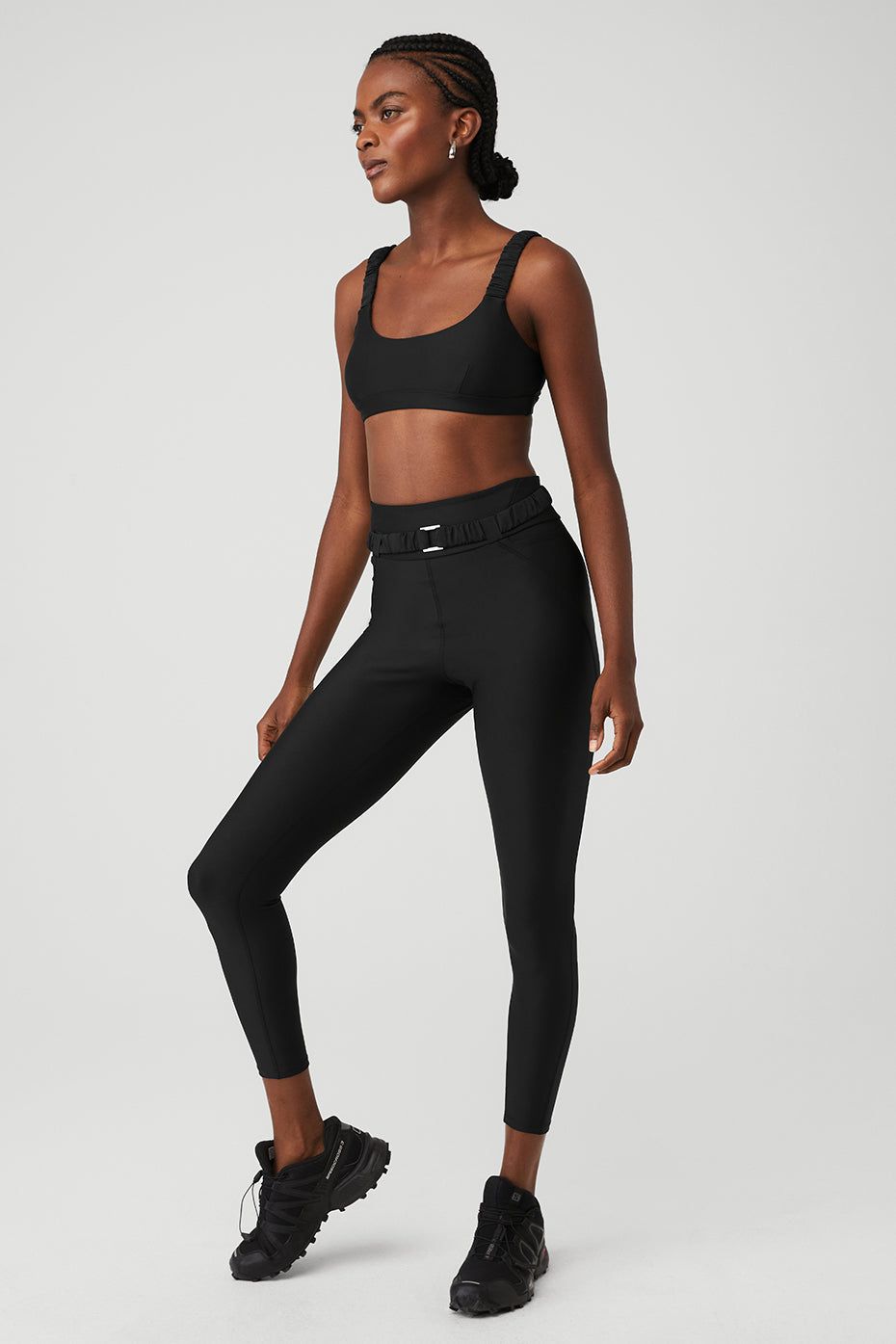 Airlift Charmer Bra & Airlift High-Waist 7/8 Charmer Legging Set - Black sold by Alo Yoga product image thumbnail 3