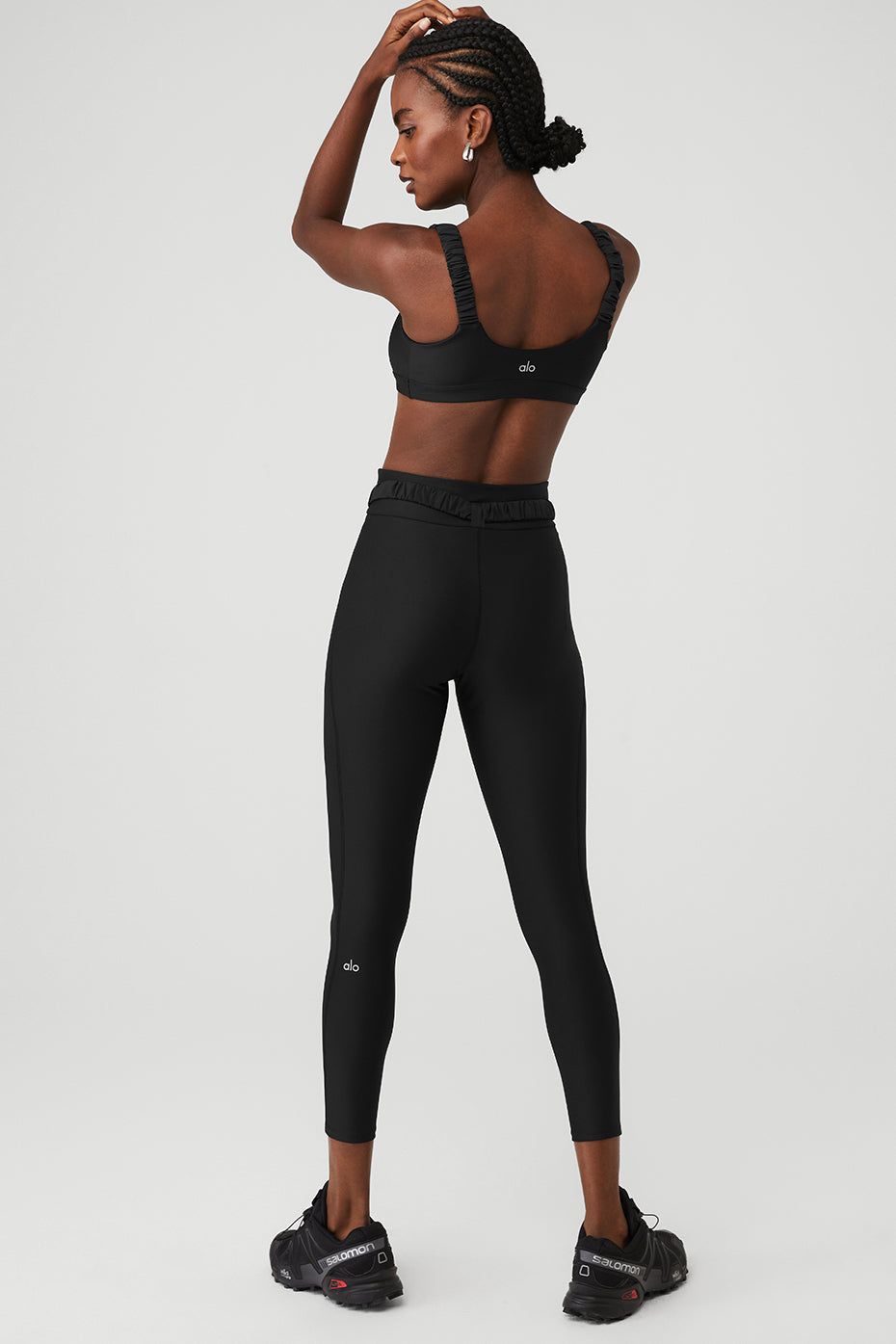Airlift Charmer Bra & Airlift High-Waist 7/8 Charmer Legging Set - Black sold by Alo Yoga product image thumbnail 2
