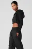 Cropped Snowrider Sleeveless Puffer Top - Black sold by Alo Yoga