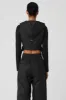 Cropped Snowrider Sleeveless Puffer Top - Black sold by Alo Yoga