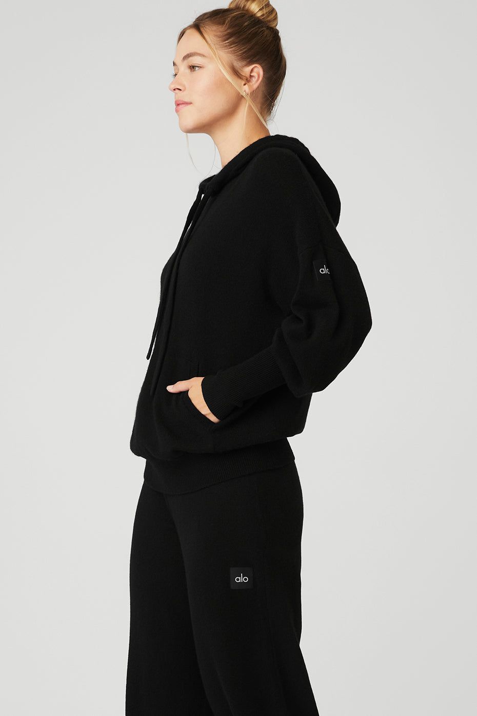Cashmere Jet Set Hoodie - Black sold by Alo Yoga product image thumbnail 3