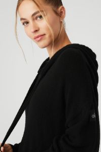 Cashmere Jet Set Hoodie - Black sold by Alo Yoga