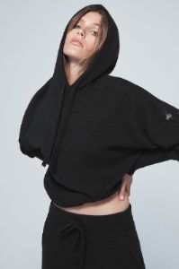 Cashmere Jet Set Hoodie - Black sold by Alo Yoga