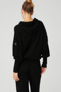 Cashmere Jet Set Hoodie - Black sold by Alo Yoga
