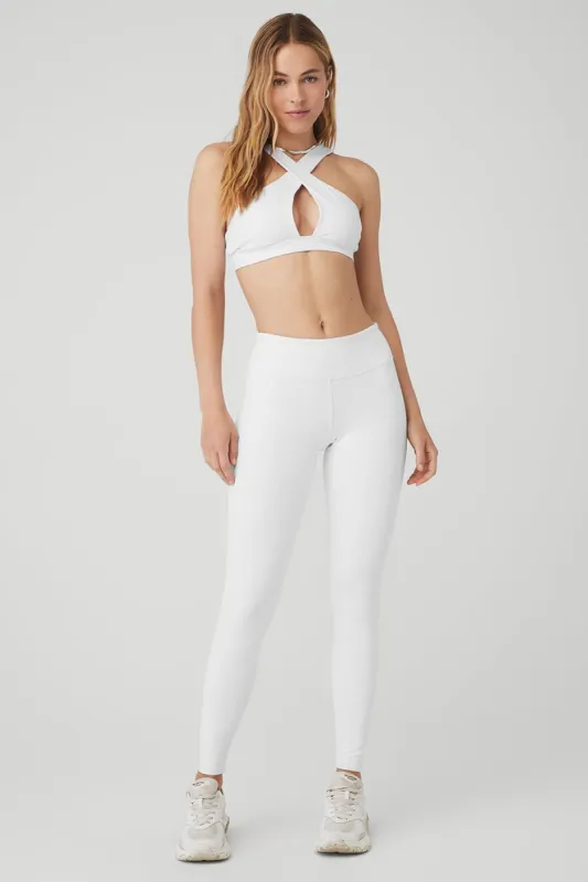 Airbrush Destination Bra & High-Waist Airbrush Legging Set - White sold by Alo Yoga