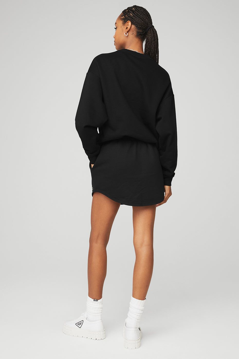 Accolade Crew Neck Pullover & High-Waist Accolade Skirt Set - Black sold by Alo Yoga product image thumbnail 4