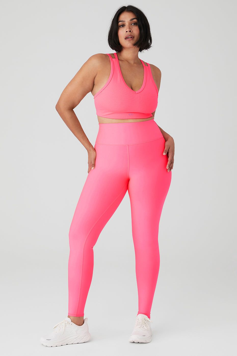 Airlift Ribbed Jump Start V-Neck Bra & High-Waist Airlift Legging Set sold by Alo Yoga product image thumbnail 5