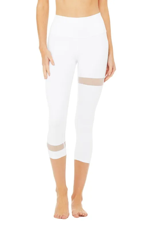 High-Waist Spatial Capri - White sold by Alo Yoga