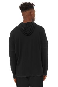 2-In-1 Pullover Hoodie - Black sold by Alo Yoga