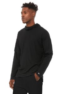 2-In-1 Pullover Hoodie - Black sold by Alo Yoga