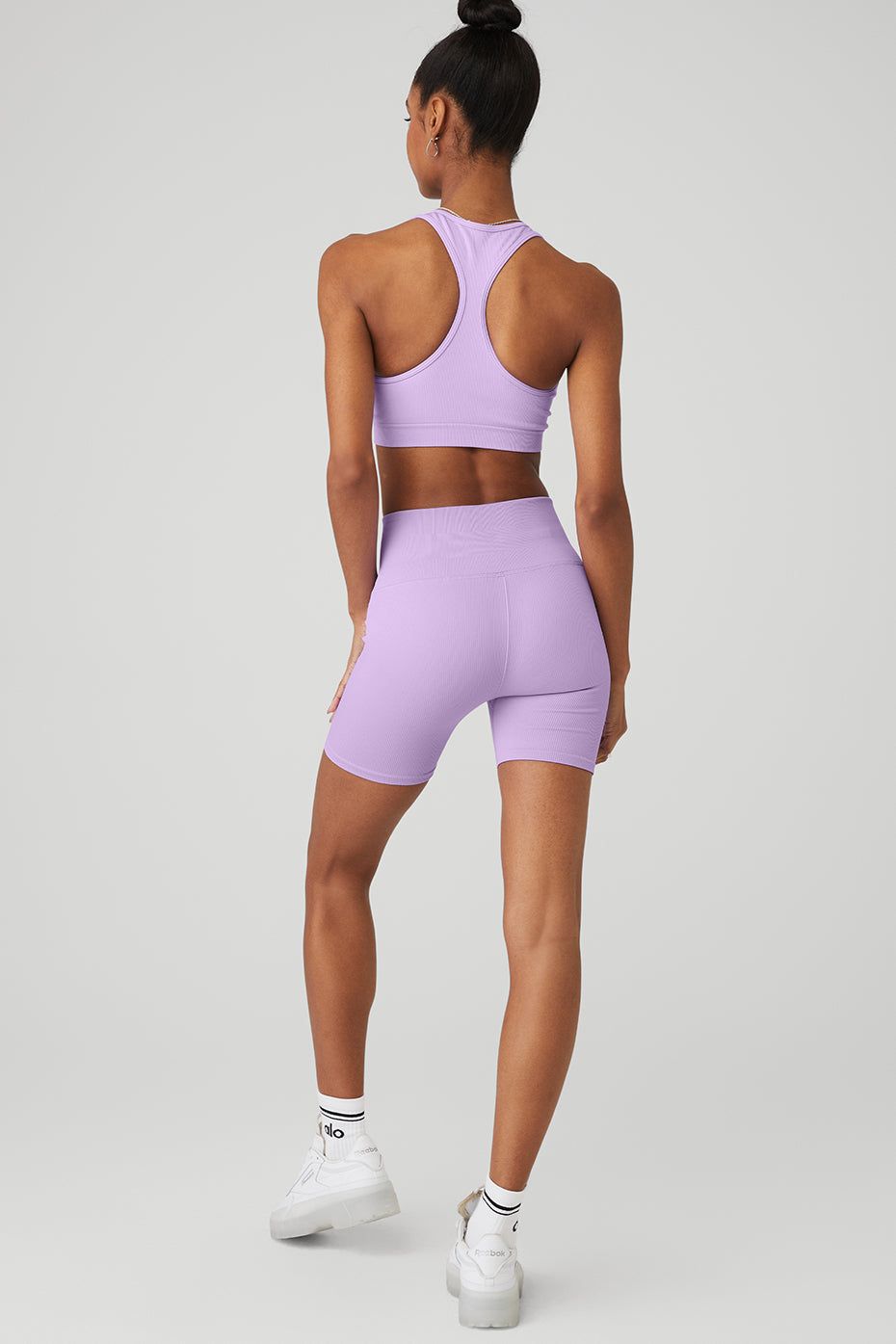 Seamless Ribbed Bra & 5" Seamless Ribbed Favorite Short Set sold by Alo Yoga product image thumbnail 7