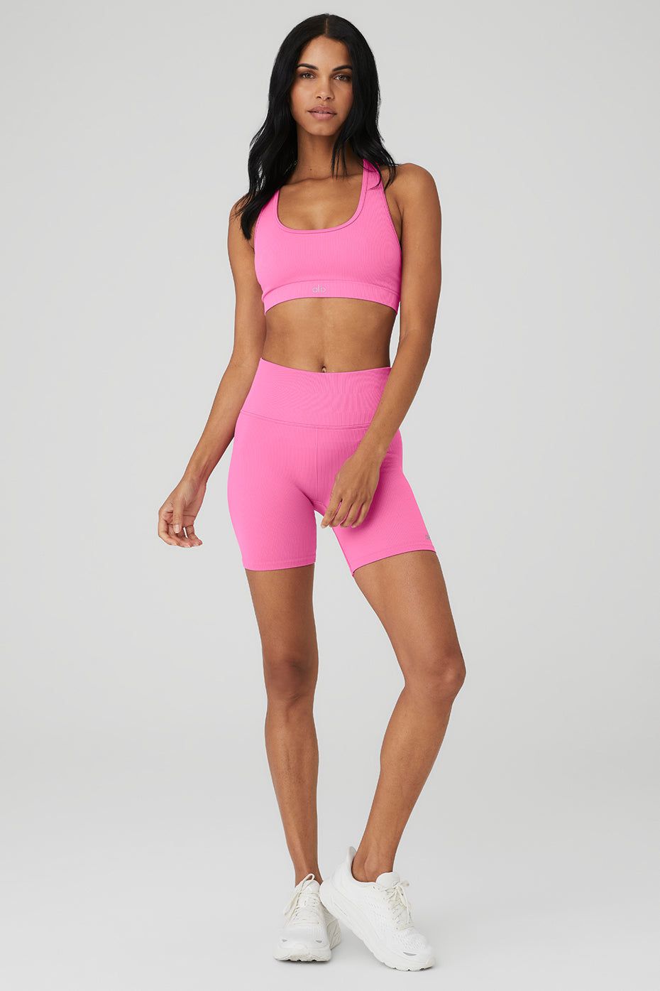 Seamless Ribbed Bra & 5" Seamless Ribbed Favorite Short Set sold by Alo Yoga product image thumbnail 9
