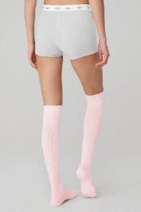 Women's Knee-High Throwback Sock - Powder Pink/White sold by Alo Yoga
