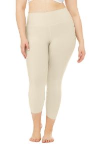 High-Waist Airlift Capri - Sandstone sold by Alo Yoga