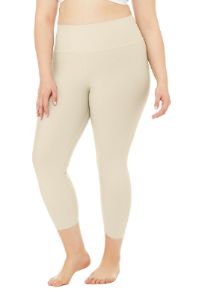 High-Waist Airlift Capri - Sandstone sold by Alo Yoga