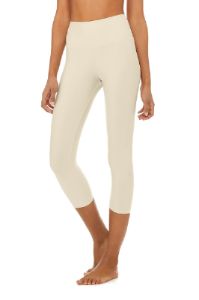 High-Waist Airlift Capri - Sandstone sold by Alo Yoga