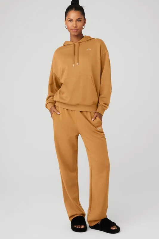 Accolade Hoodie & Accolade Straight Leg Sweatpant Set - Toffee sold by Alo Yoga